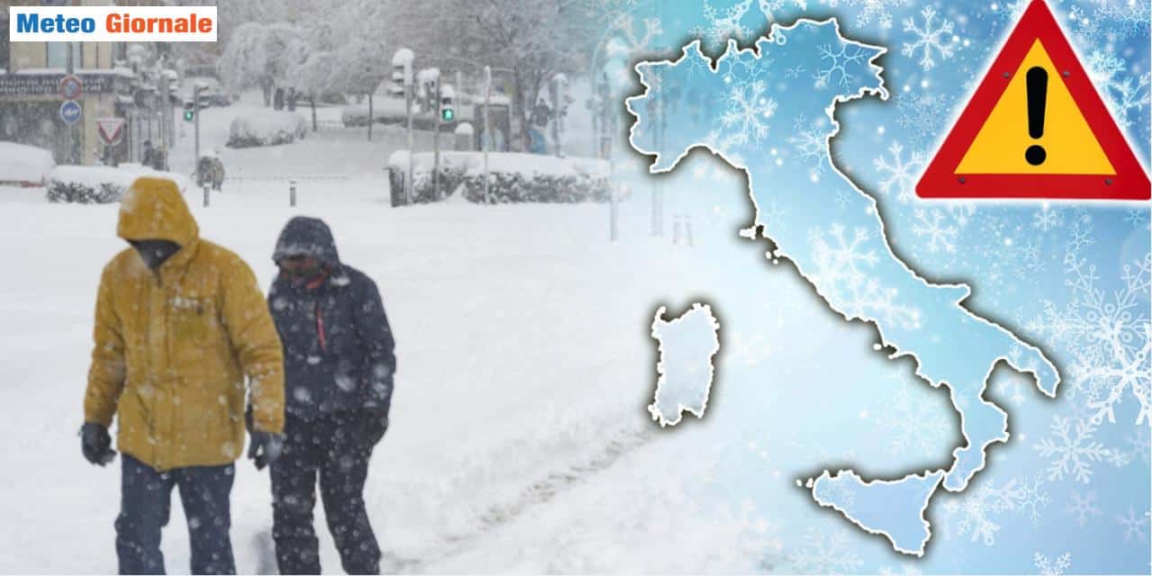Meteo: in arrivo sull’Italia fortissime nevicate in queste regioni