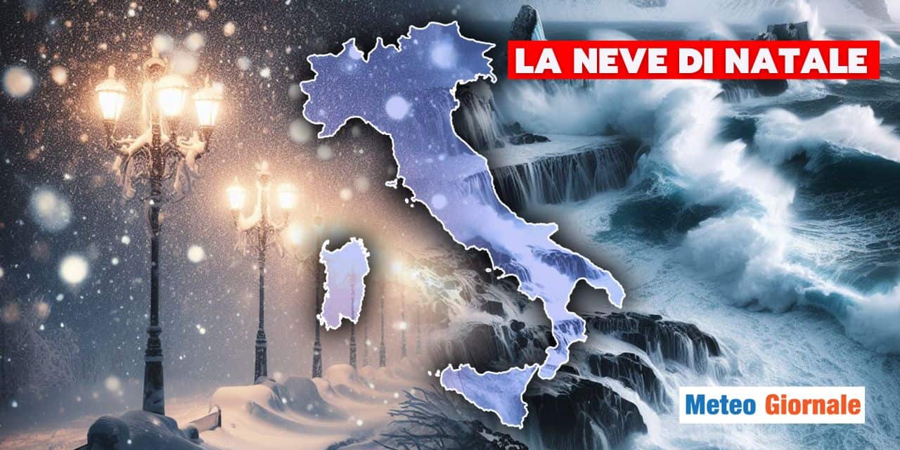 Neve tra 24 e 25 Dicembre, il sogno meteo si realizza