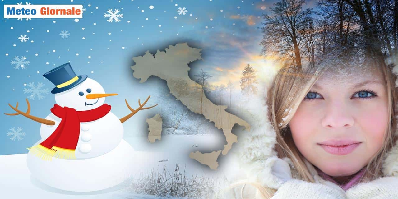 Meteo: Natale da non credere, neve sino in pianura su tre regioni