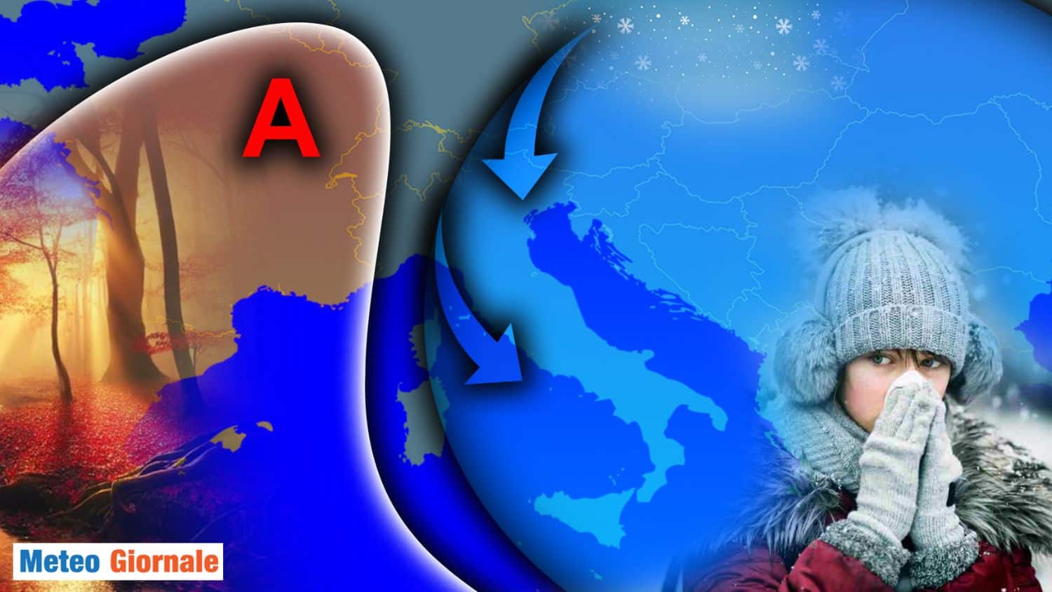 Meteo Italia: nuovo affondo FREDDO. Ancora PIOGGIA e NEVE!