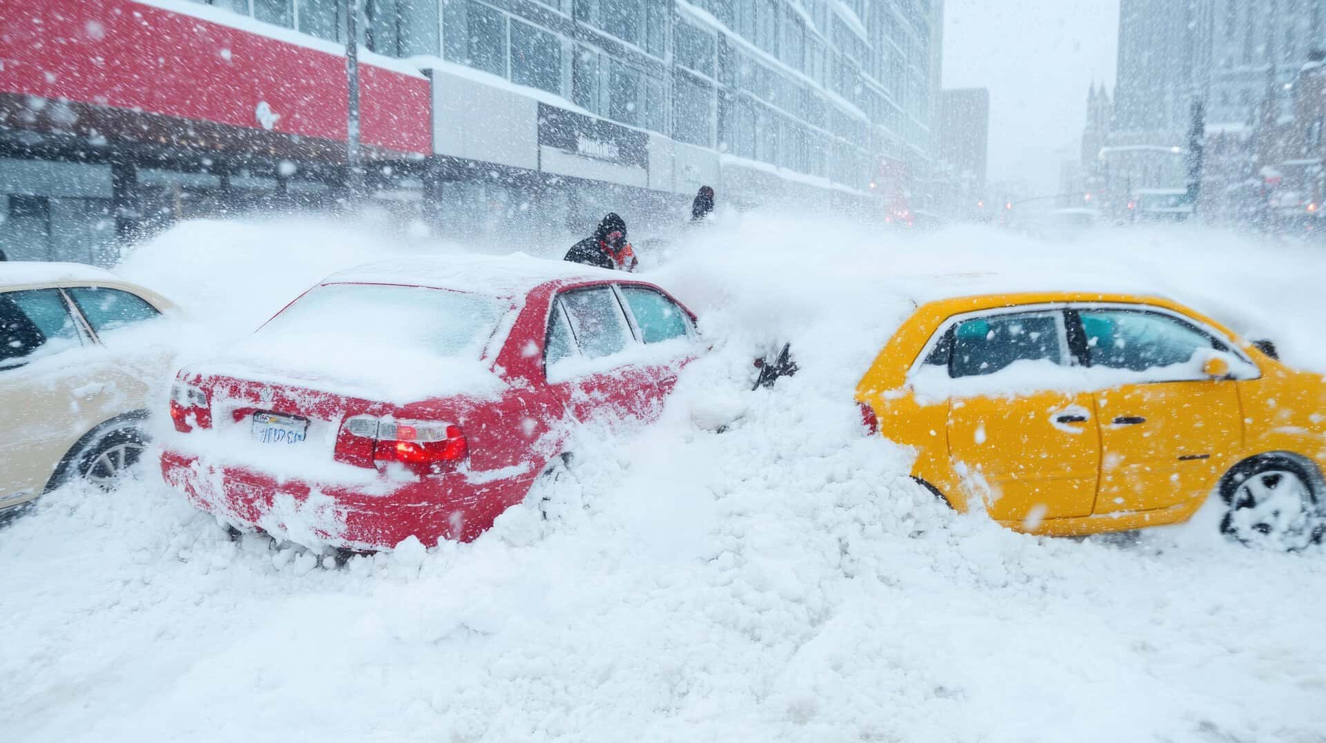 Ondata di gelo artico negli Stati Uniti, tempesta di neve su Buffalo
