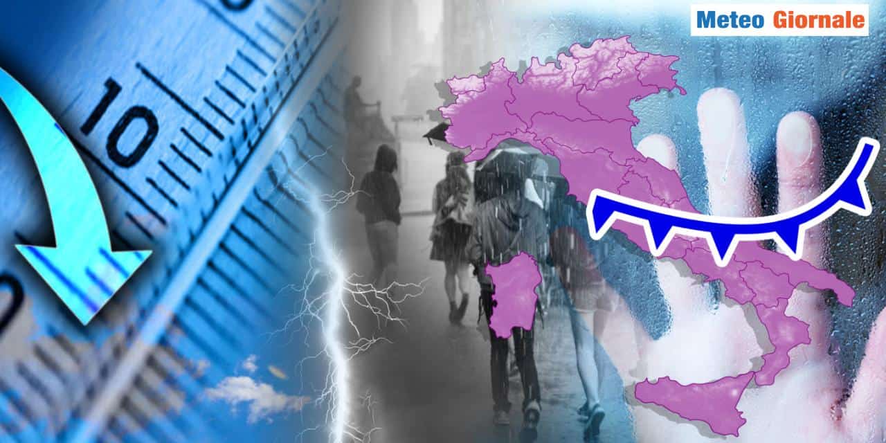 Meteo: weekend: fronte freddo con altra pioggia e neve in queste regioni