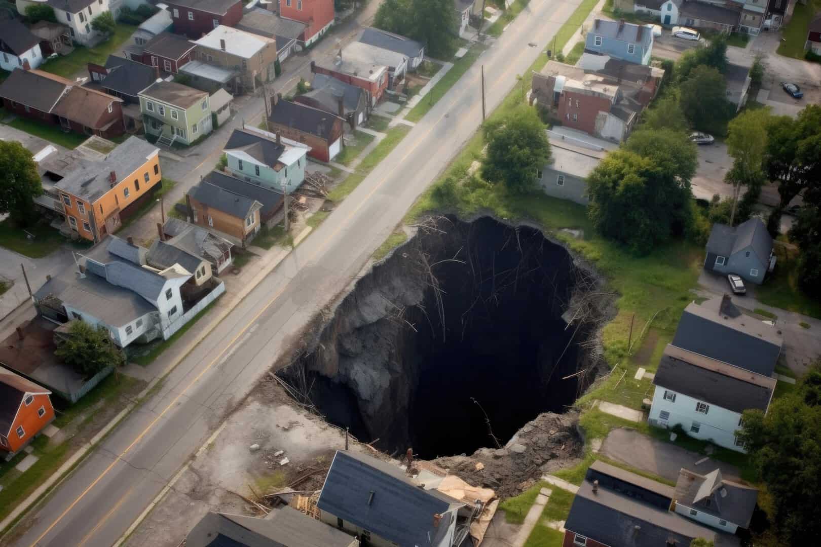 Un’enorme voragine inghiotte una strada in Galles: un’altra conseguenza del meteo estremo
