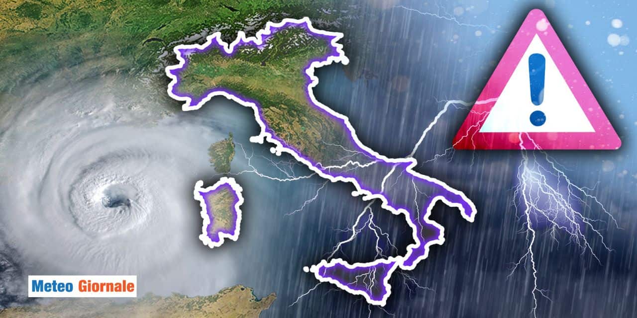 Vigilia di Natale shock: ciclone con freddo, pioggia, grandine e neve