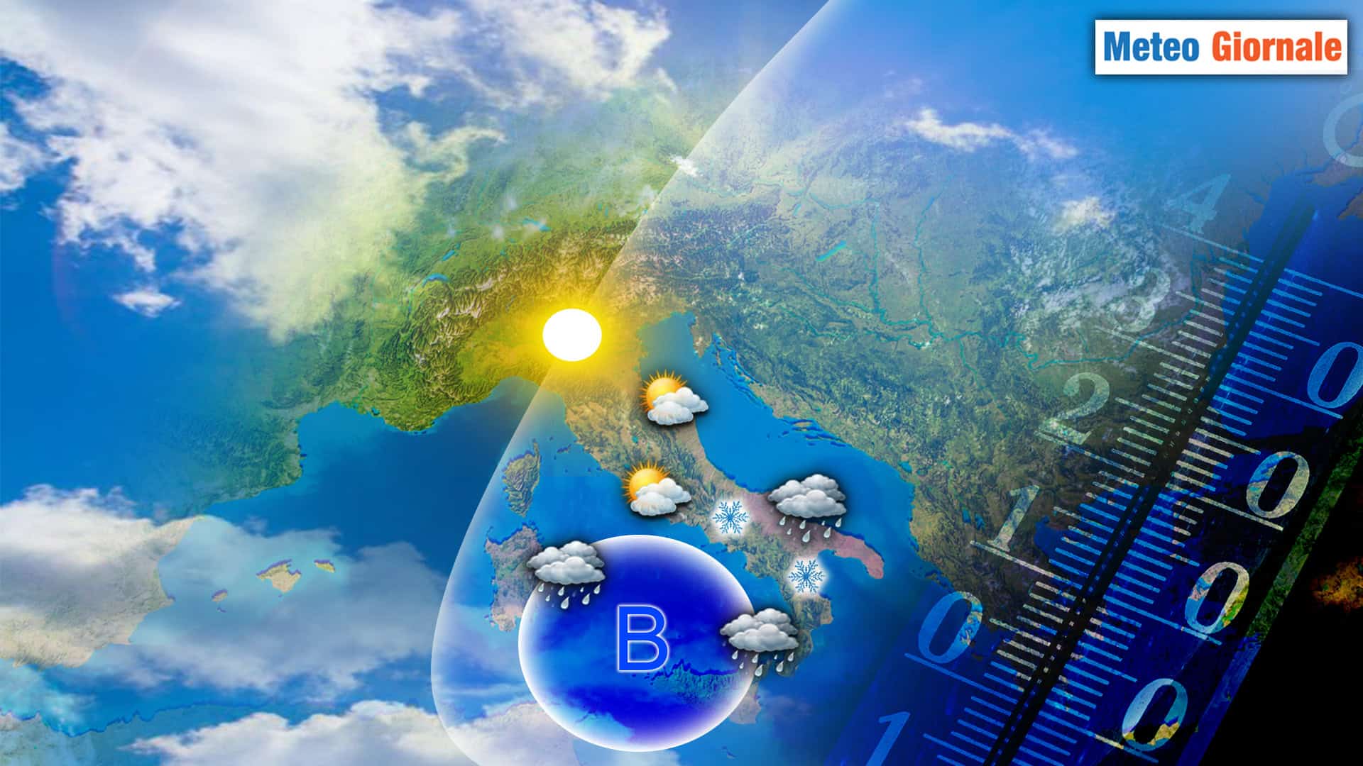 Meteo: Vortice al Sud, con Piogge e Neve in basso nel Weekend