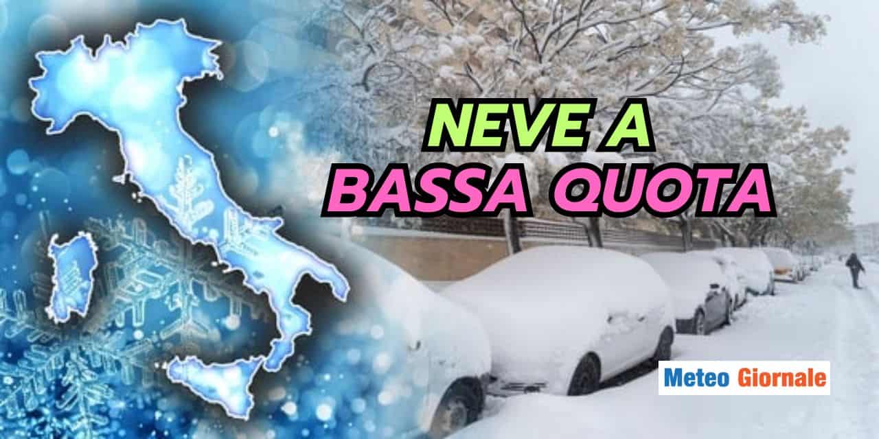Meteo: neve a BASSA QUOTA, Val Padana nel mirino