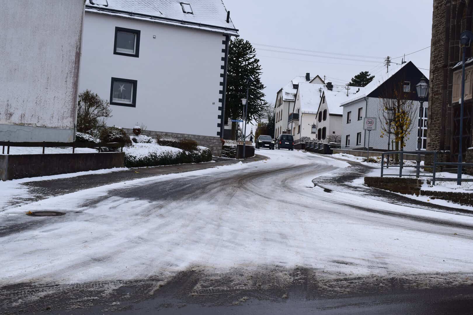 Icy roads in Germany