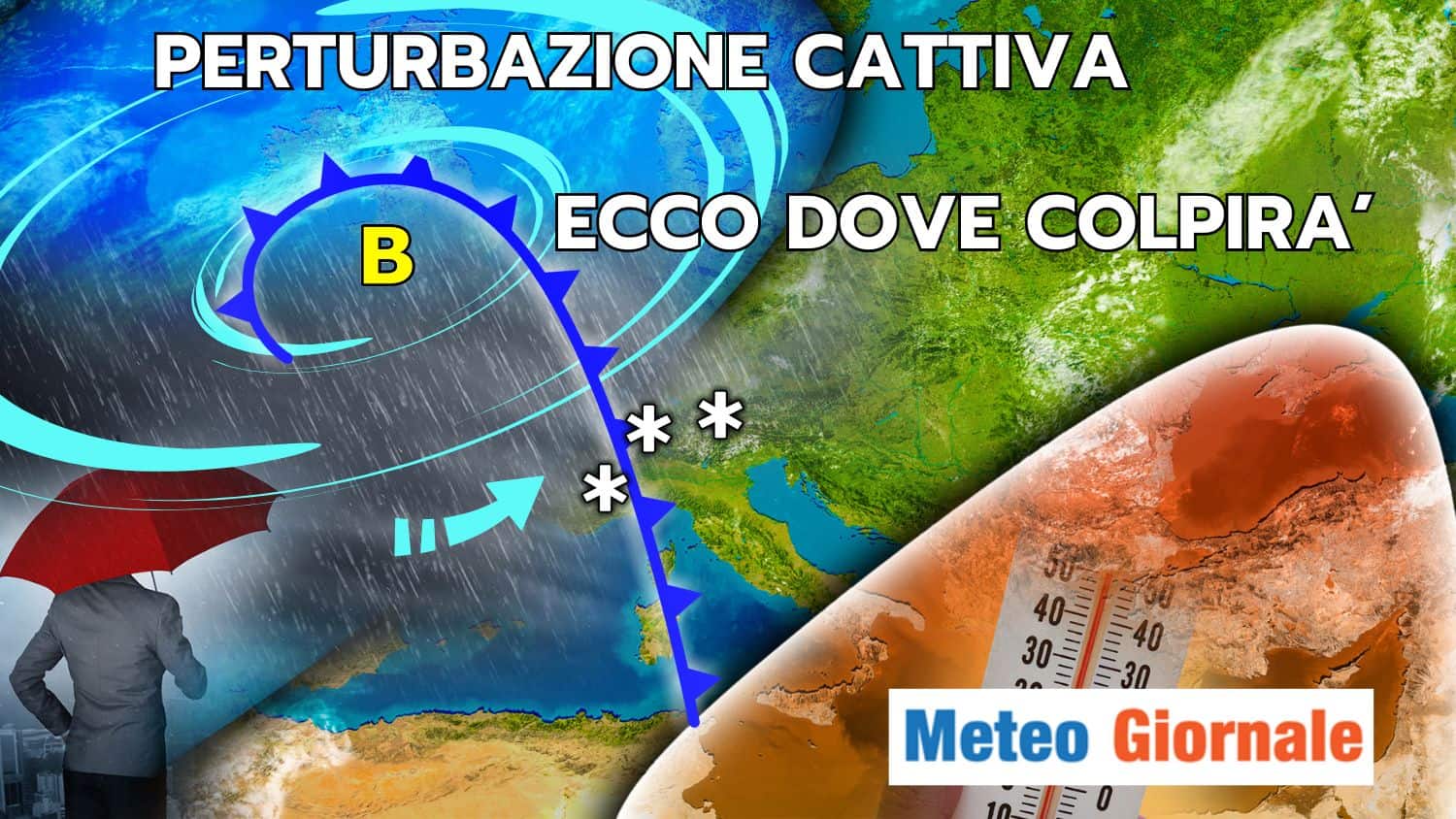 Maltempo forte in arrivo: fino a 300 mm e locali dissesti