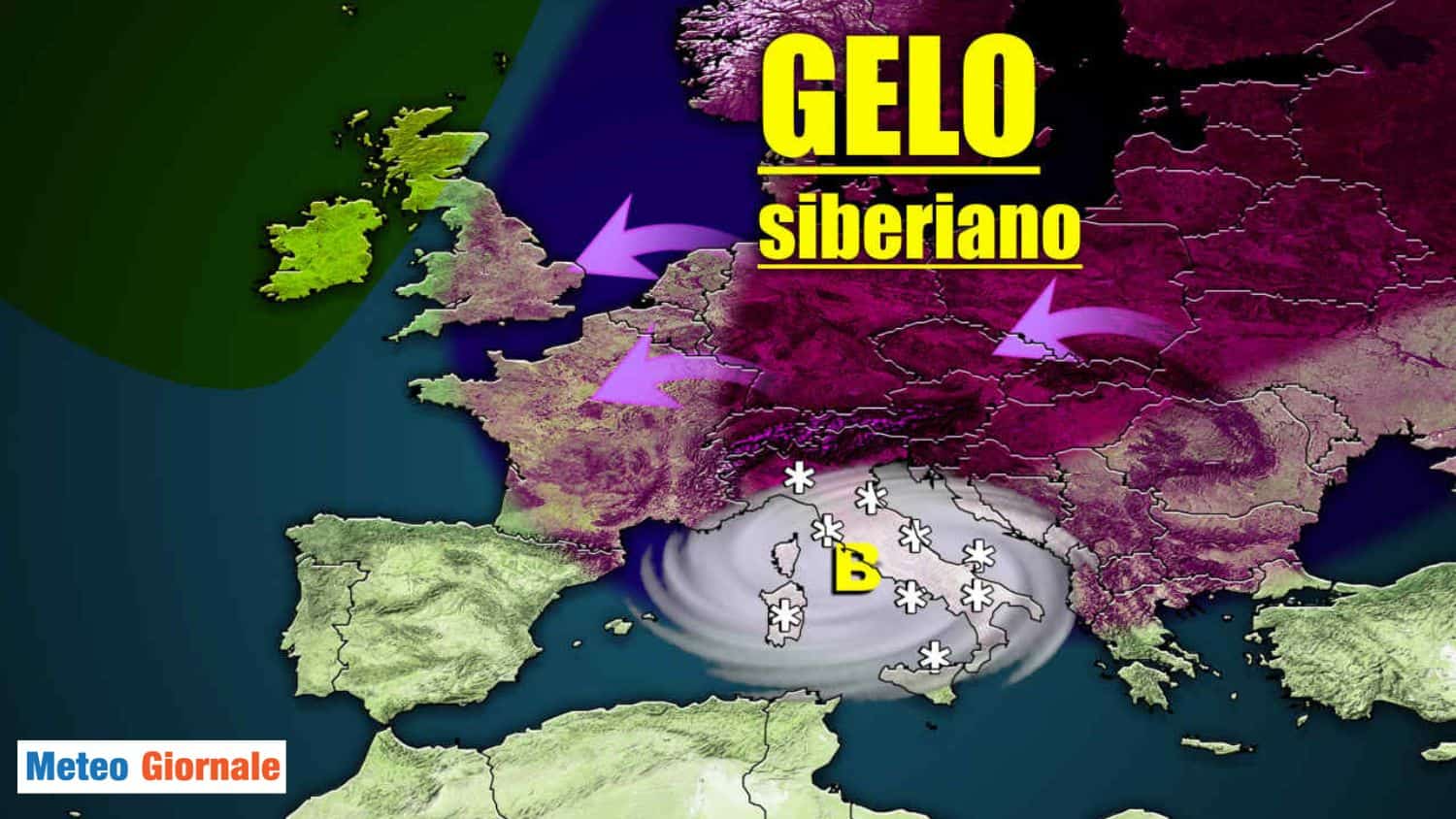 Italia, il picco di Ghiaccio in Italia tra il 10 e 20 Gennaio. Prime proiezioni