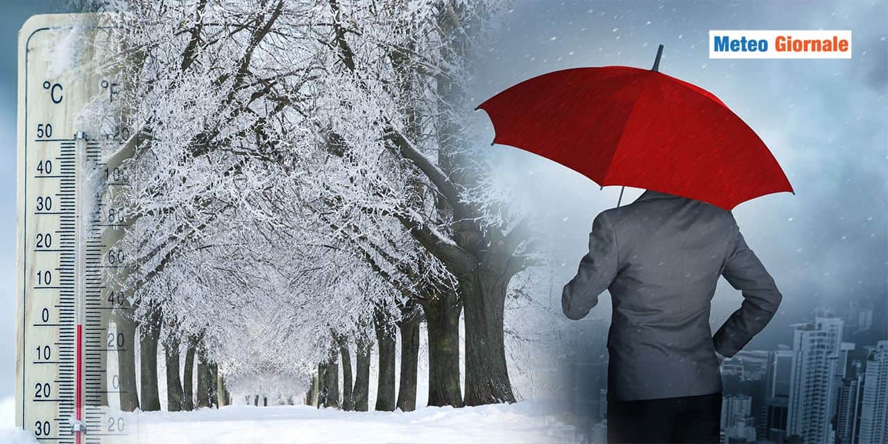 Meteo: ciclone porta freddo, neve e pioggia da Domenica 12