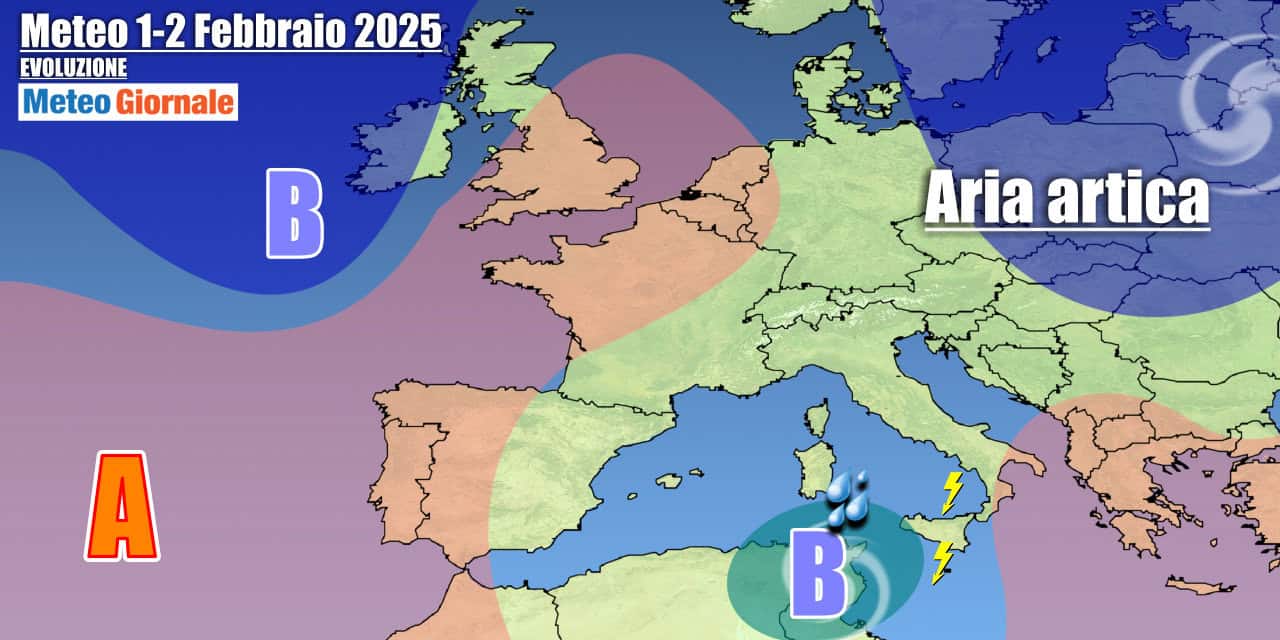 Ciclone mediterraneo nel weekend