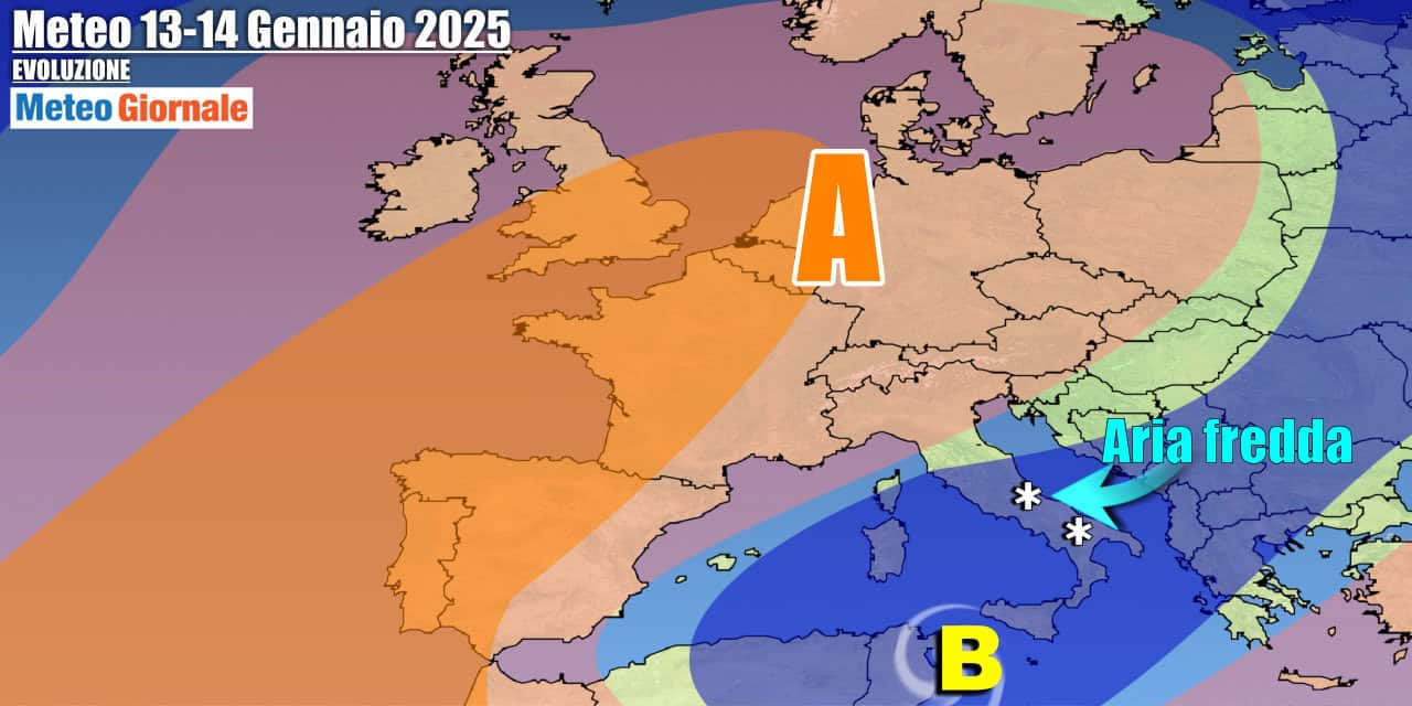 Meteo Italia: freddo, forti venti e neve a bassa quota, vediamo dove