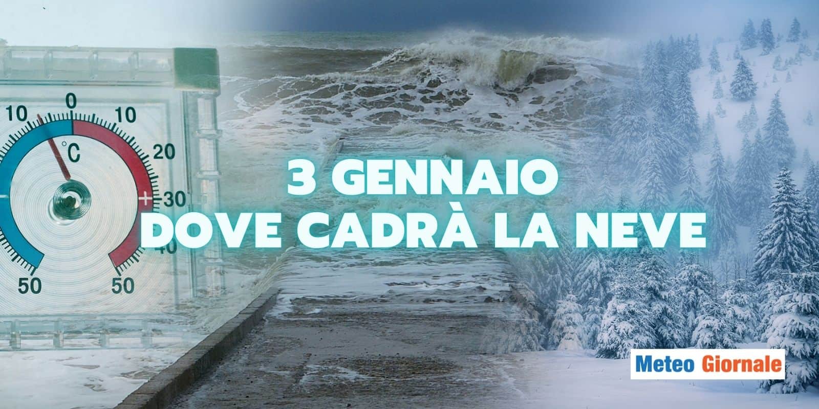 Meteo: 3 gennaio, prima perturbazione dell’anno, pioggia e neve, le zone colpite