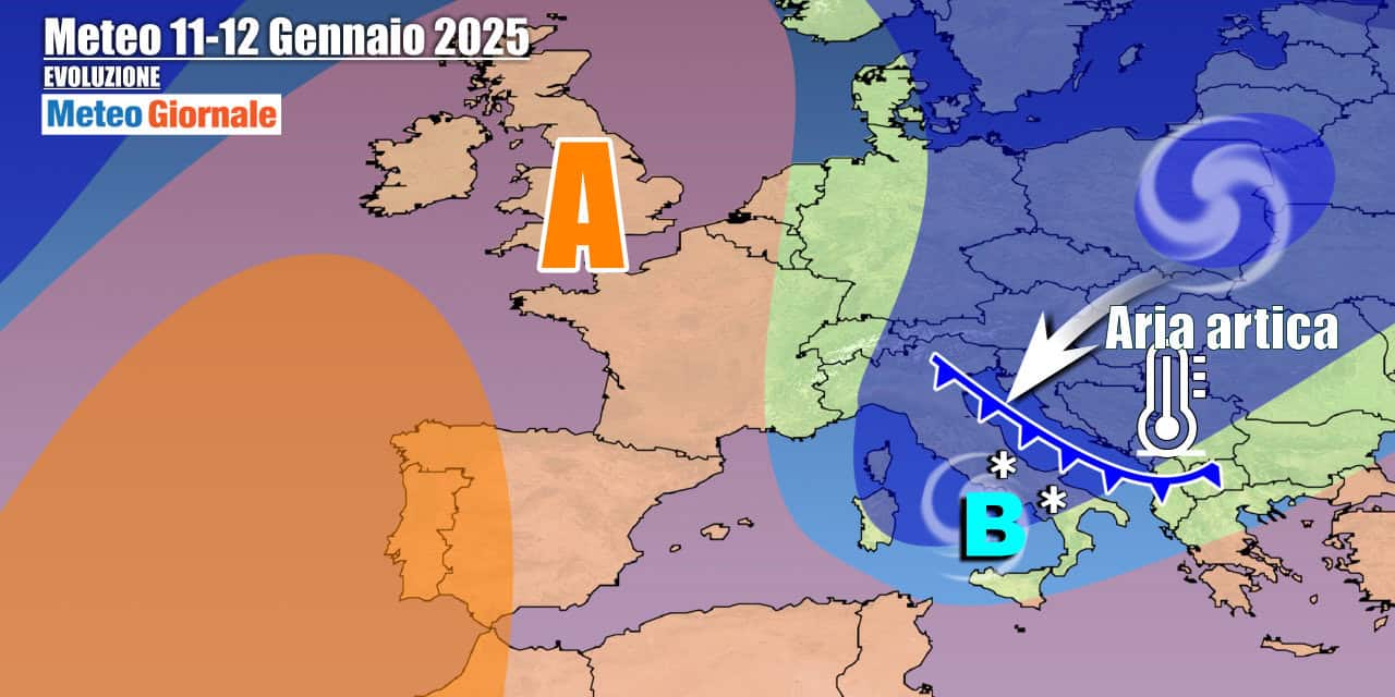 Freddo in arrivo verso l'Italia