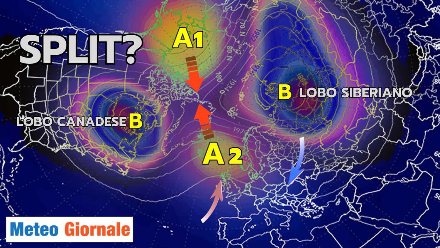 Ipotesi di SPLIT del Vortice Polare: scenari gelidi in febbraio