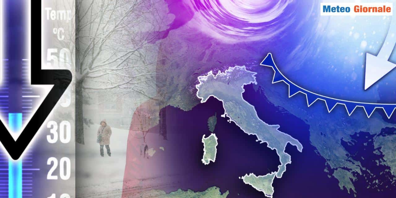 Crollo temperature per venti da est