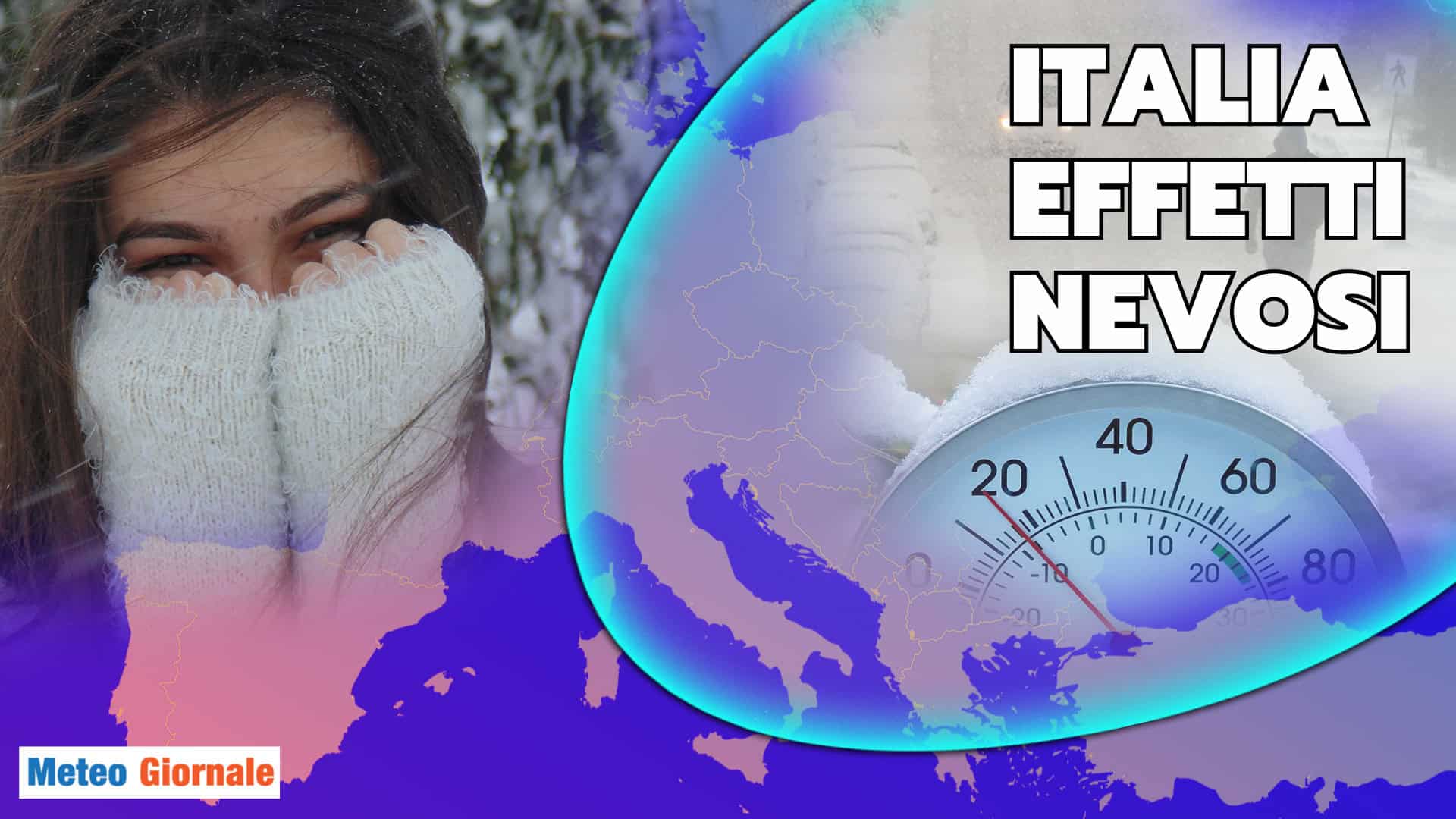 Meteo: gelo sull’Europa, effetti nevosi in Italia