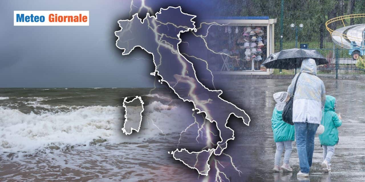 Meteo: maltempo tra Sabato 1 e Domenica 2, pioggia su queste regioni