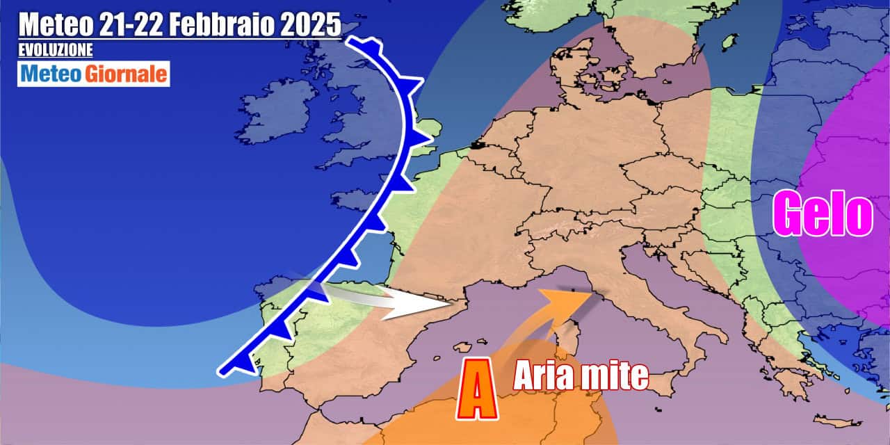 Il freddo si allontana e subentra aria più mite