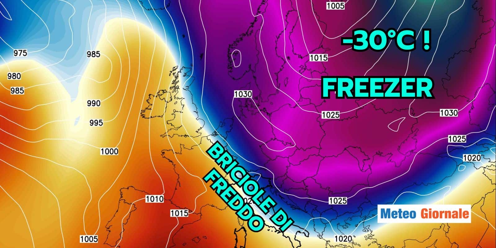 Meteo: GELO ESTREMO in Europa, conseguenze inattese in Italia