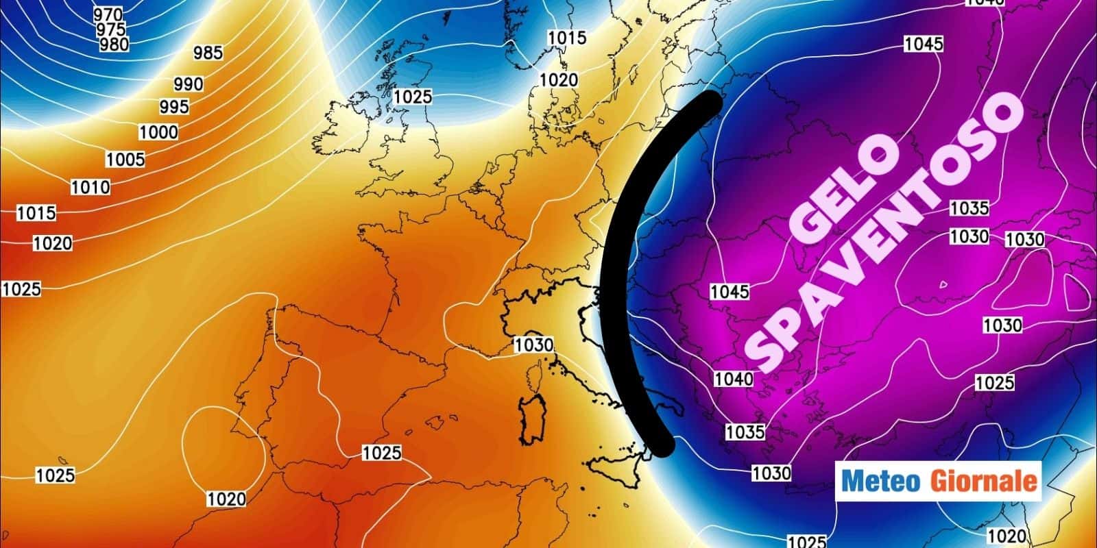 Meteo: Gelo spaventoso in Europa, e in Italia? Qualcosa non va