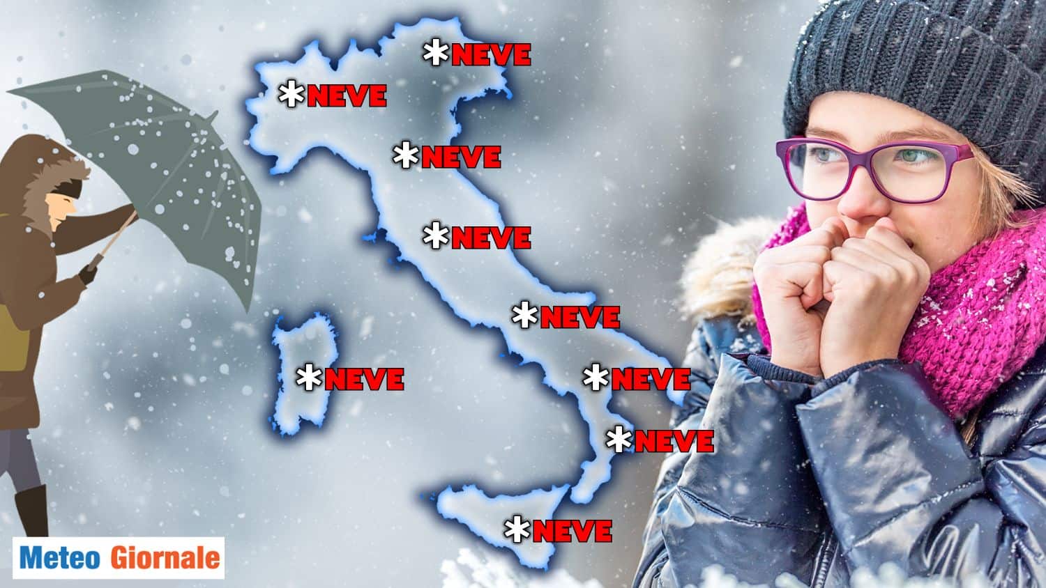 NEVE sino in pianura, anticipo del GELO dalla SIBERIA