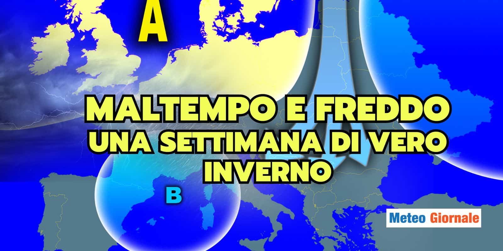 Meteo: pioggia e NEVE in arrivo, settimana turbolenta, attenzione al FREDDO