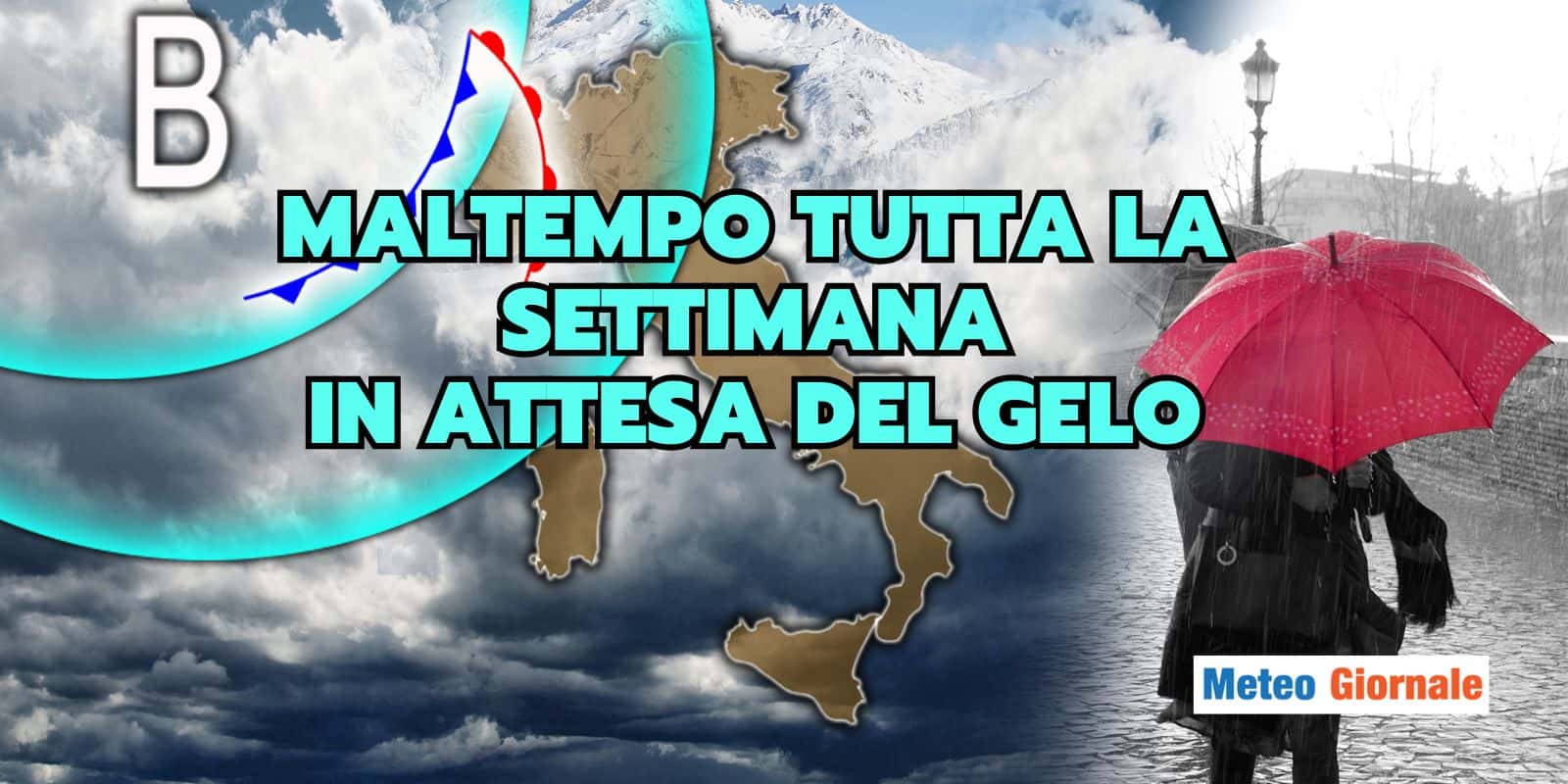 Meteo: MALTEMPO all’assalto dell’Italia, mentre si espande il GELO in Europa