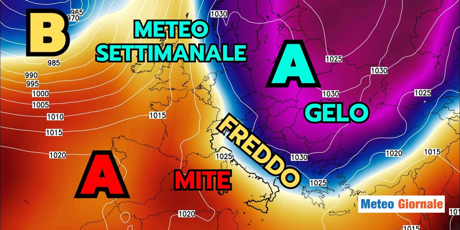 Meteo 18-22 Febbraio: Anticiclone, ma… freddo pungente su Nord Italia e Adriatiche