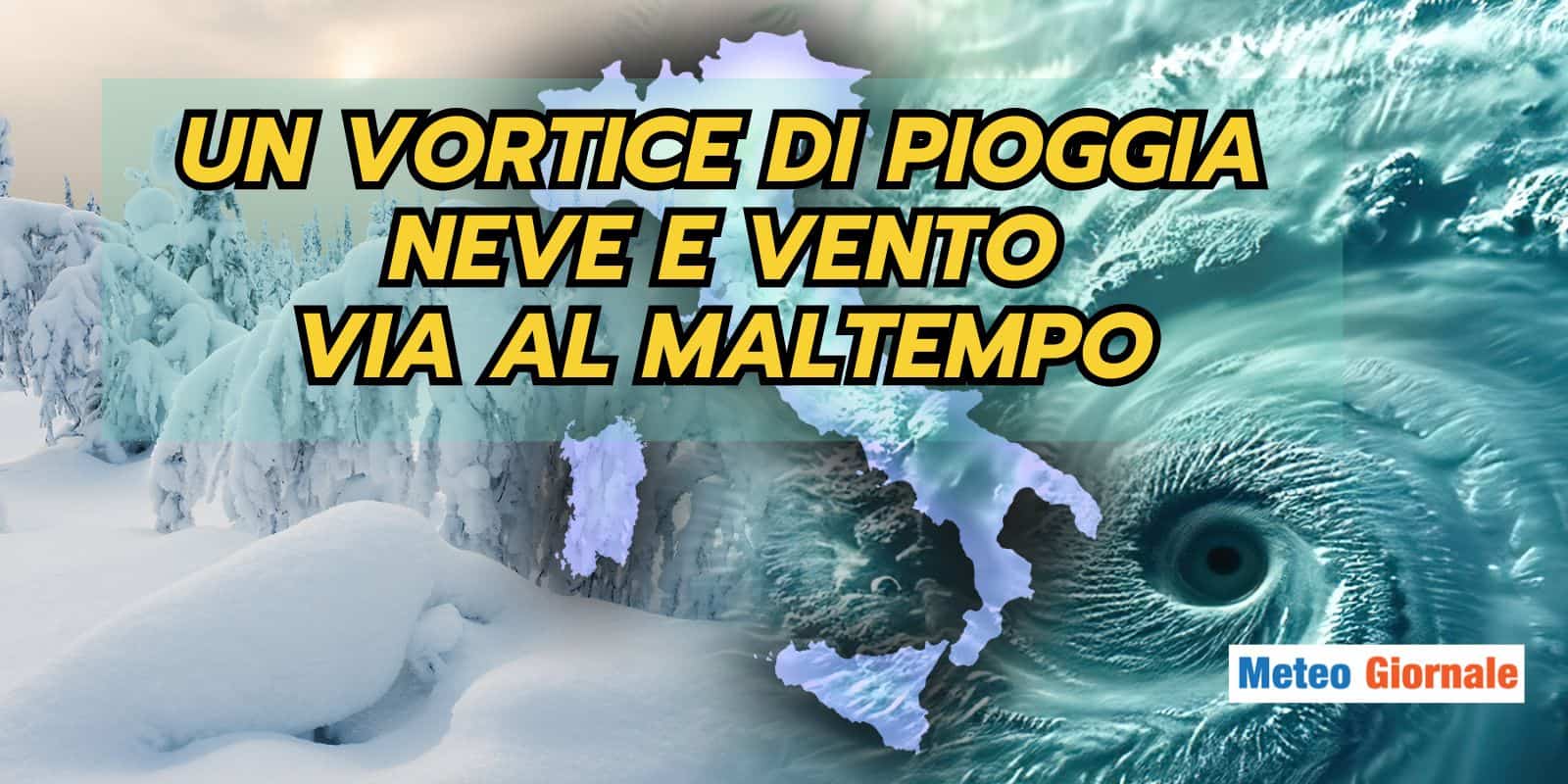 Meteo turbolento: CICLONE di fine Febbraio con pioggia, NEVE e VENTO, le regioni colpite