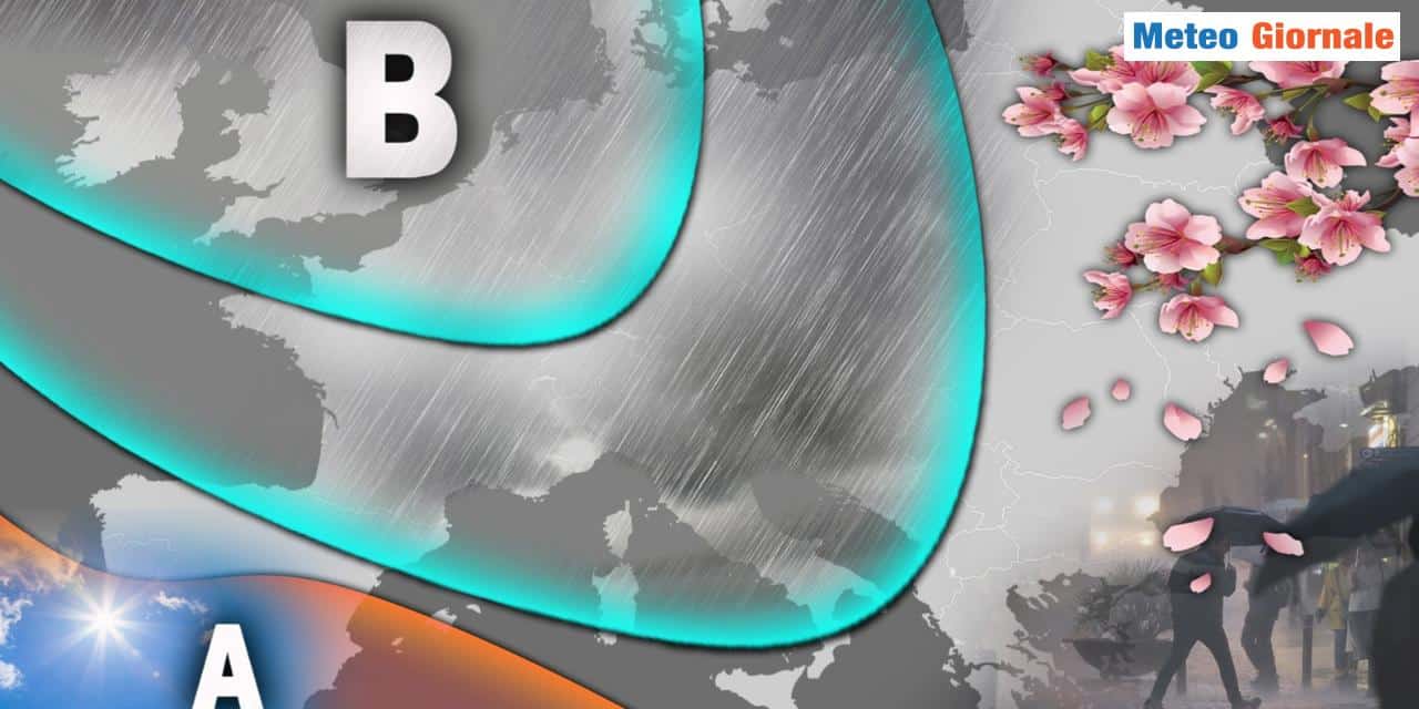Meteo: previsioni stravolte per fine Febbraio, riecco pioggia e neve