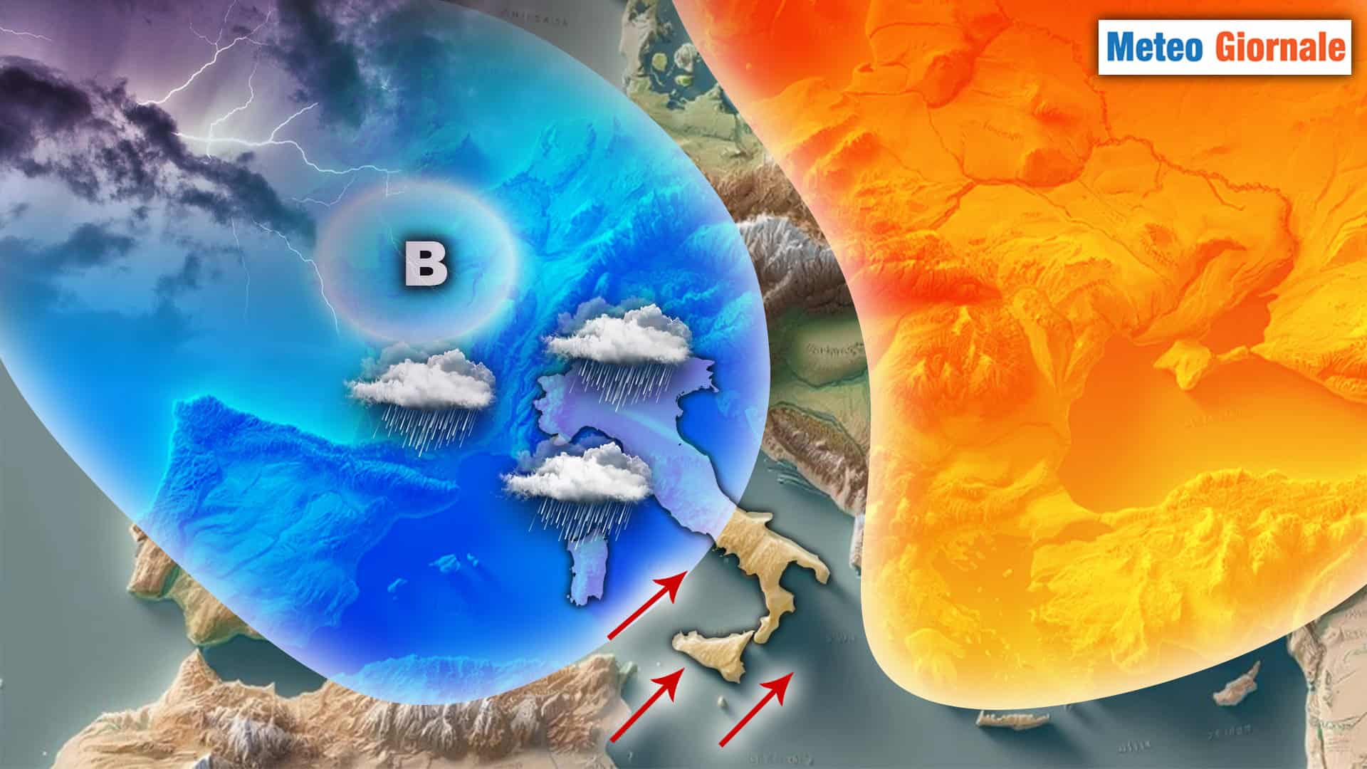 Meteo: Weekend di piogge, Vento e Neve