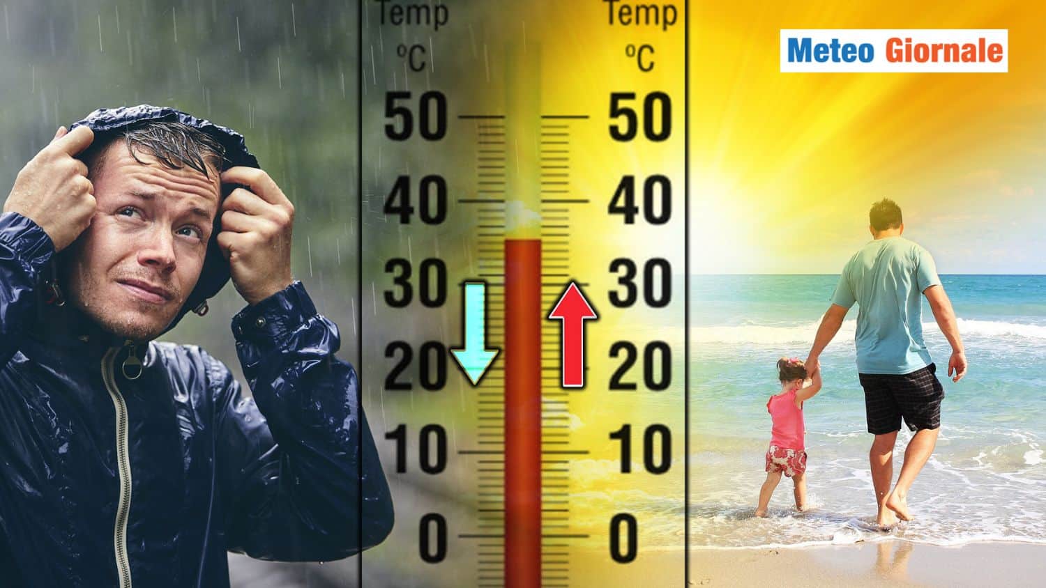 Temporali e Raffiche oltre 130 Km/h, poi BOOM di Caldo AFRICANO