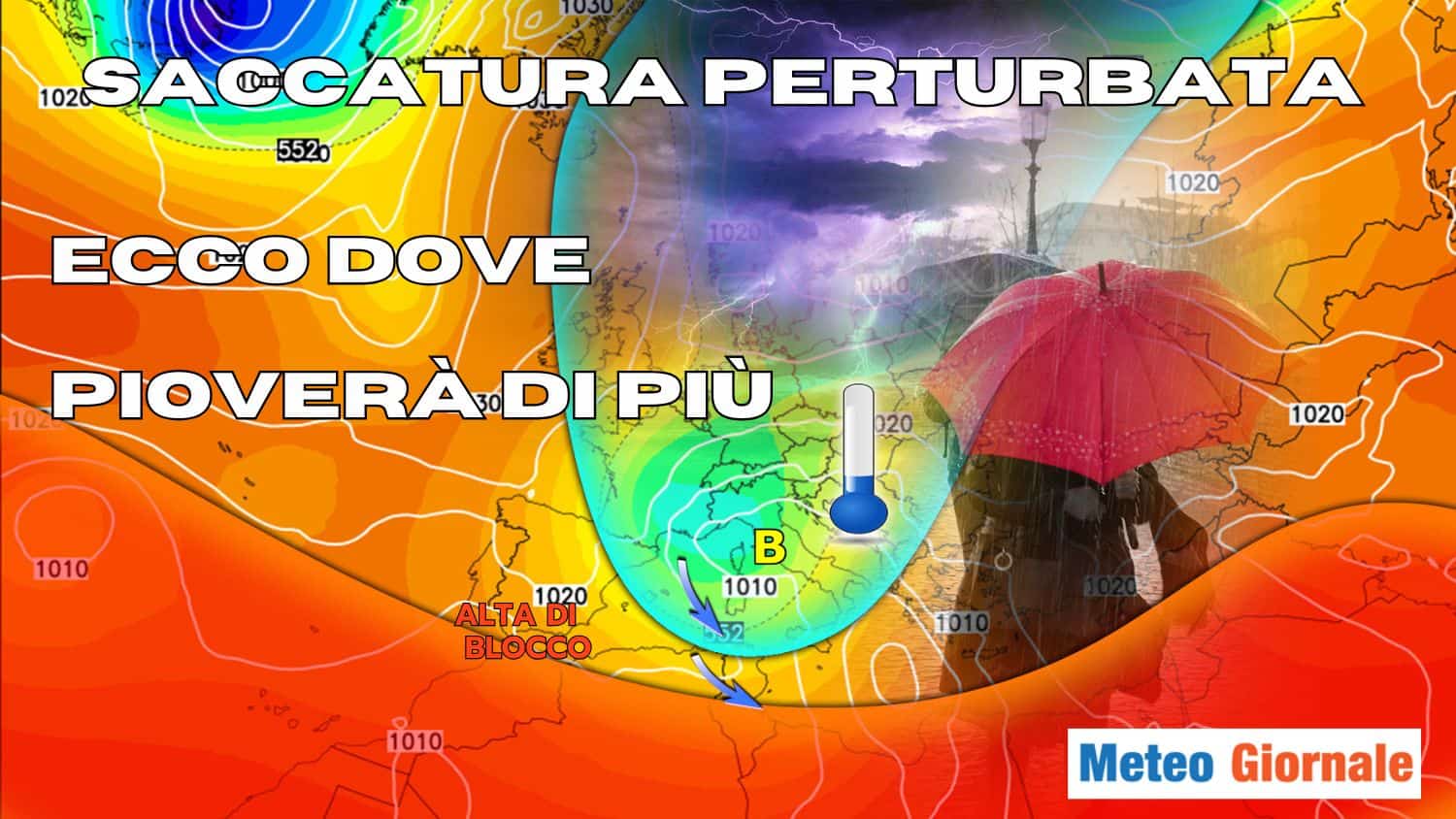 Prossima settimana: sempre tanta pioggia, ma cambia dove di più