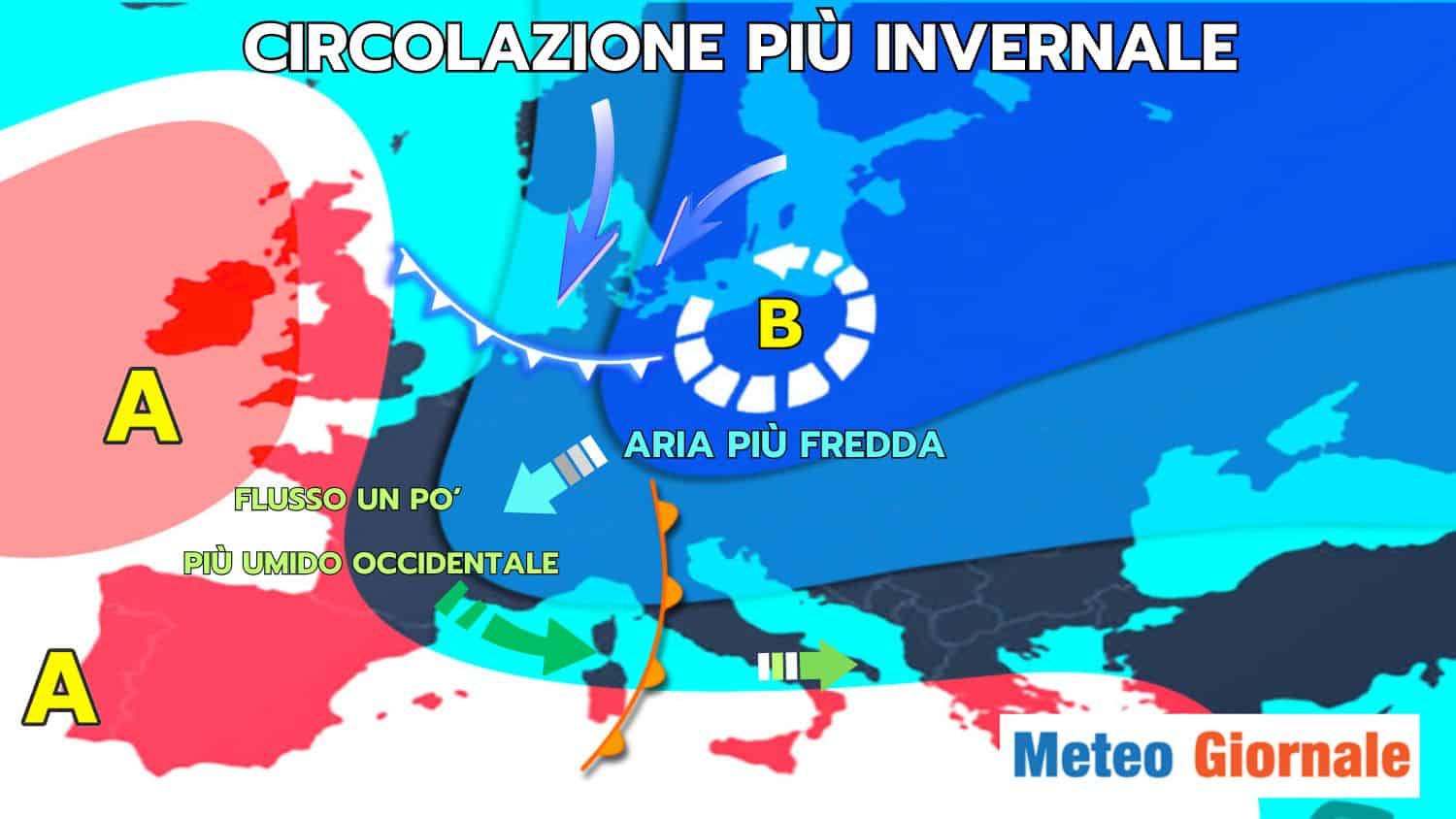 Meteo 15 giorni: più freddo in vista! Ecco quando e dove di più