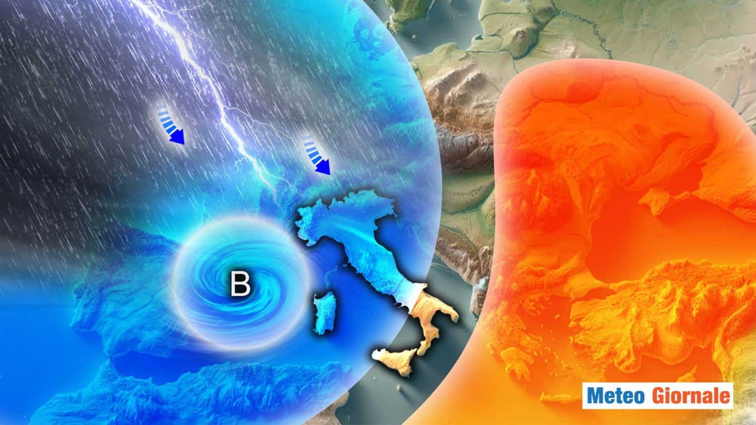 Meteo Italia: l’Anticiclone inizia a cedere. Tornano PIOGGE E TEMPORALI
