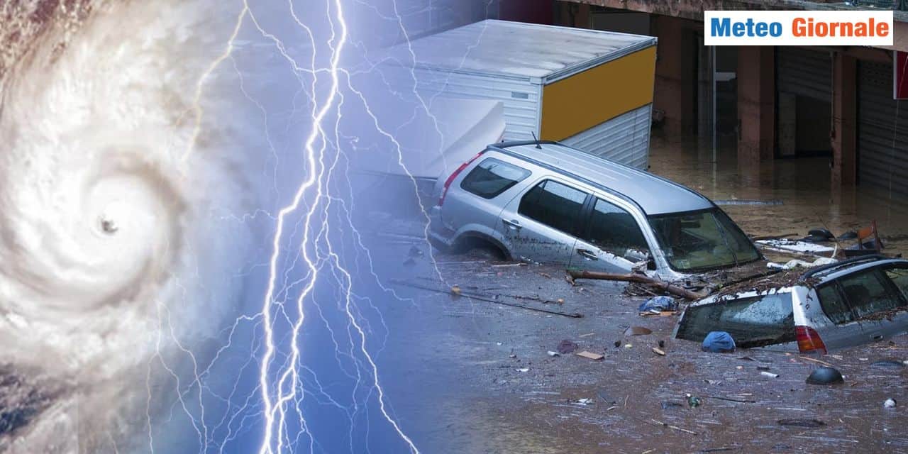 Weekend perturbato con rischio fenomeni violenti