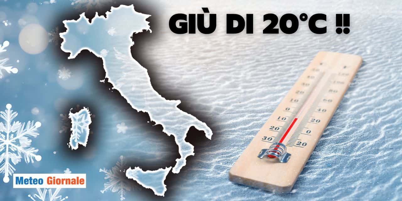 Meteo: crolla tutto da Martedì, giù di 20 gradi!