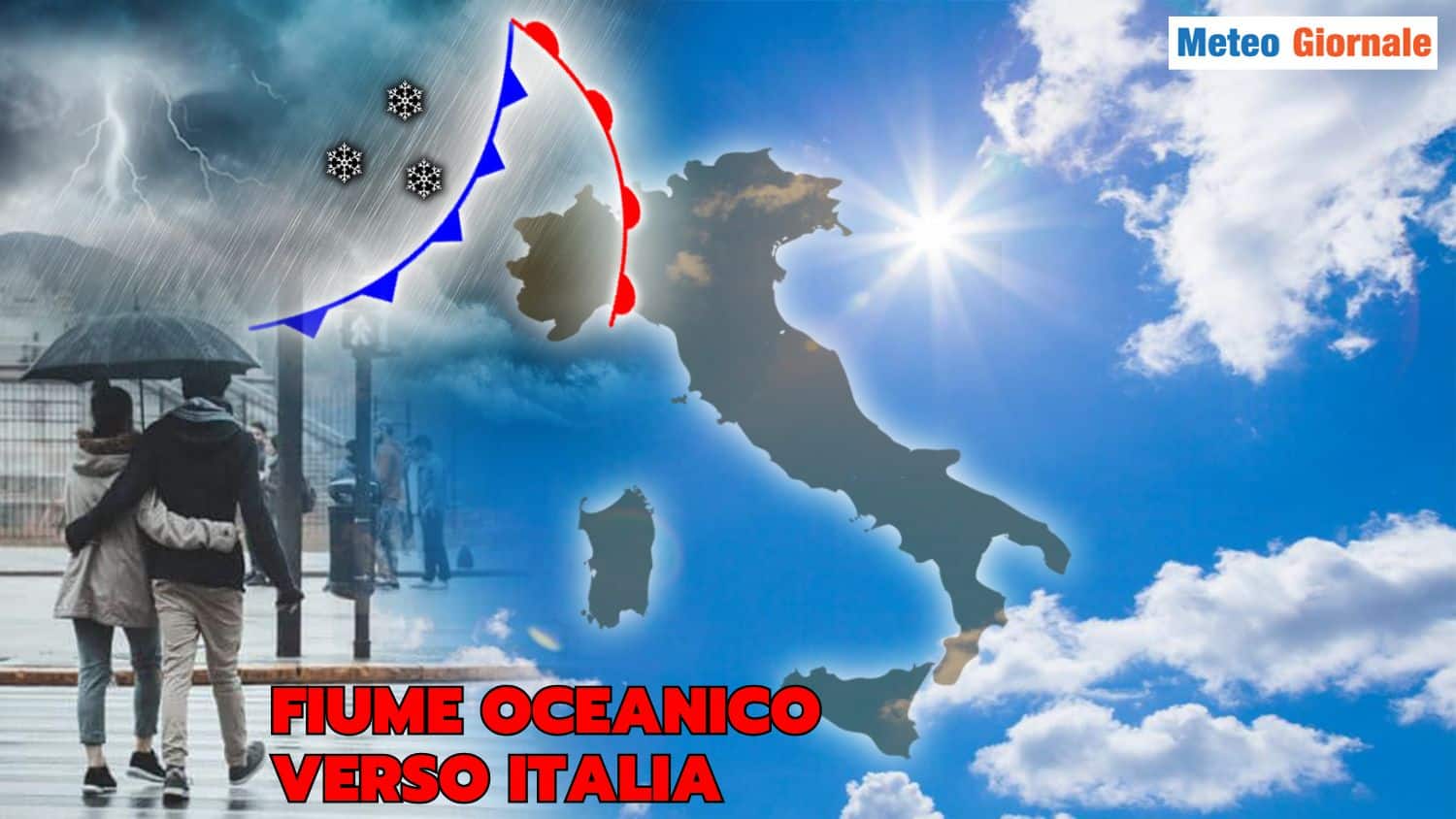 “Straordinario fiume dall’Oceano” verso l’Italia: 4 volte la pioggia di Marzo