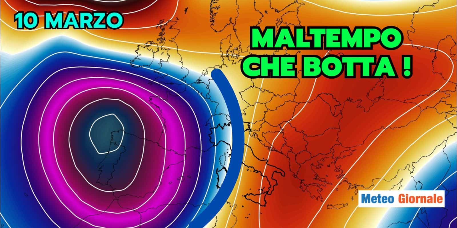 Meteo: avanza il maltempo, Marzo si farà turbolento, tra piogge abbondanti e incursioni fredde