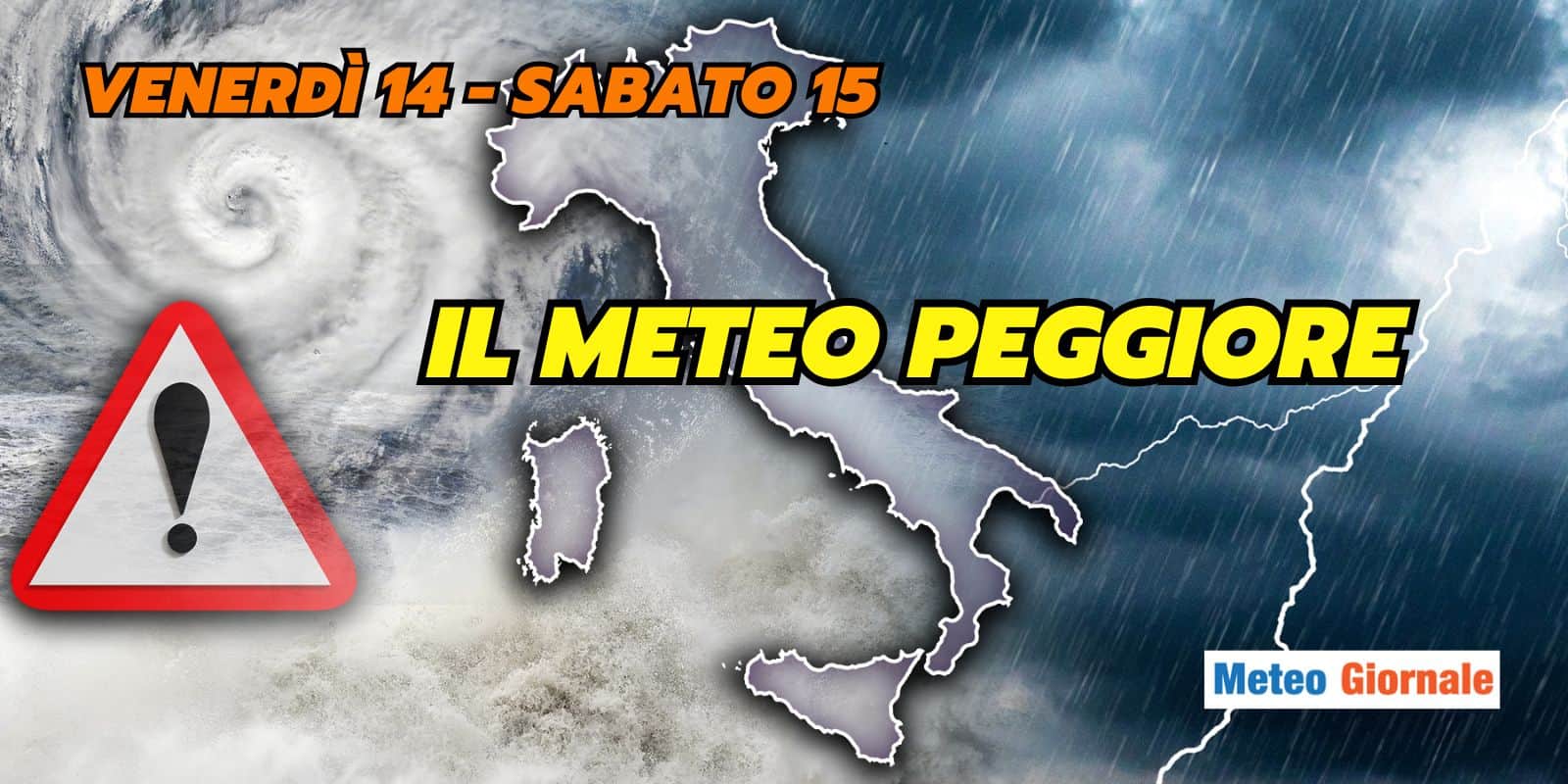Fine settimana: il METEO PEGGIORE, da Venerdì si scatena la tempesta