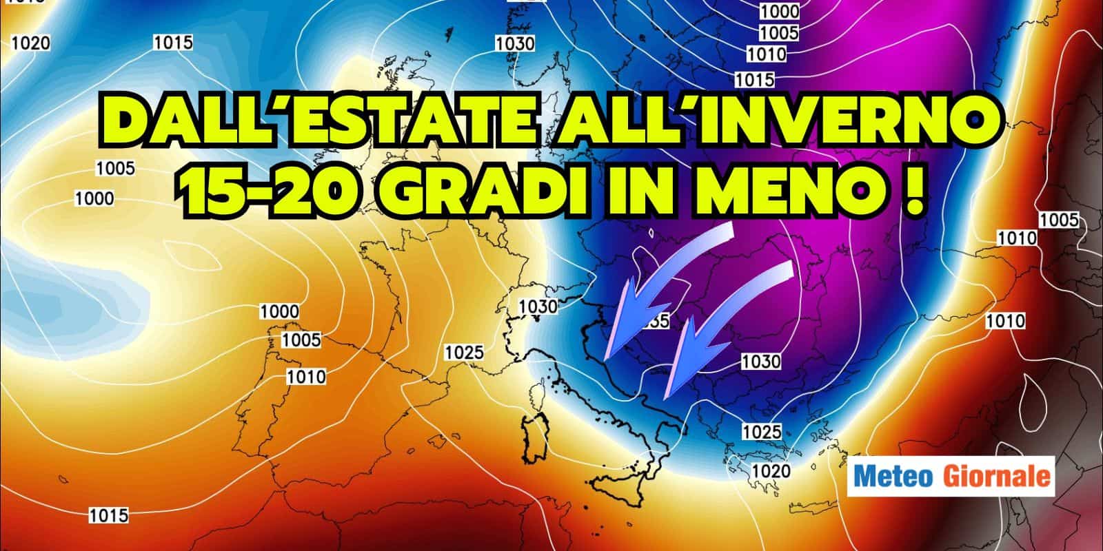 Meteo: picco del caldo al Sud, ci siamo! Ma da Nord arriva il Grande Freddo