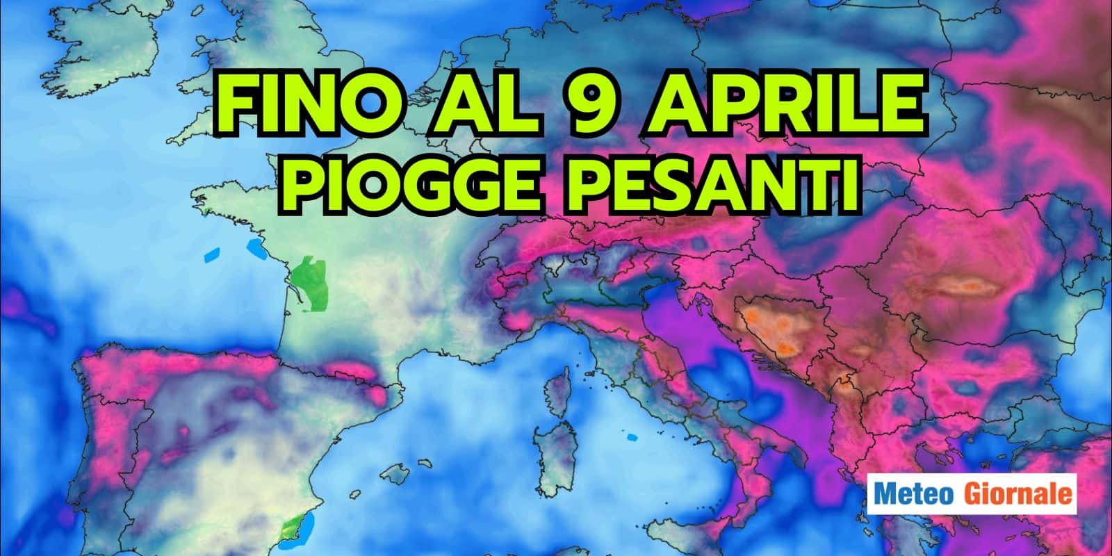 15 giorni di Pioggia: instabilità costante nel Meteo di fine Marzo e inizio Aprile