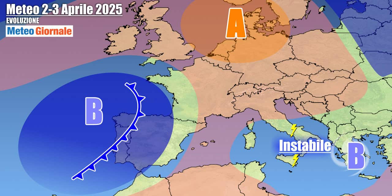 Anticiclone in recupero temporaneo sull'Italia da metà settimana