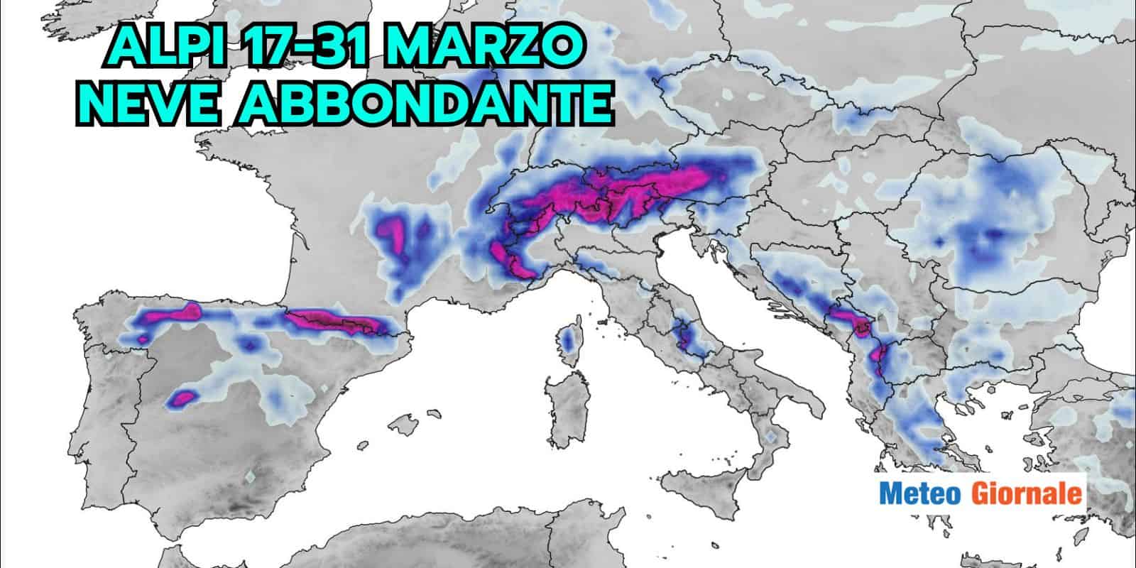 meteo alpi neve abbondante 17 jhhgsdps