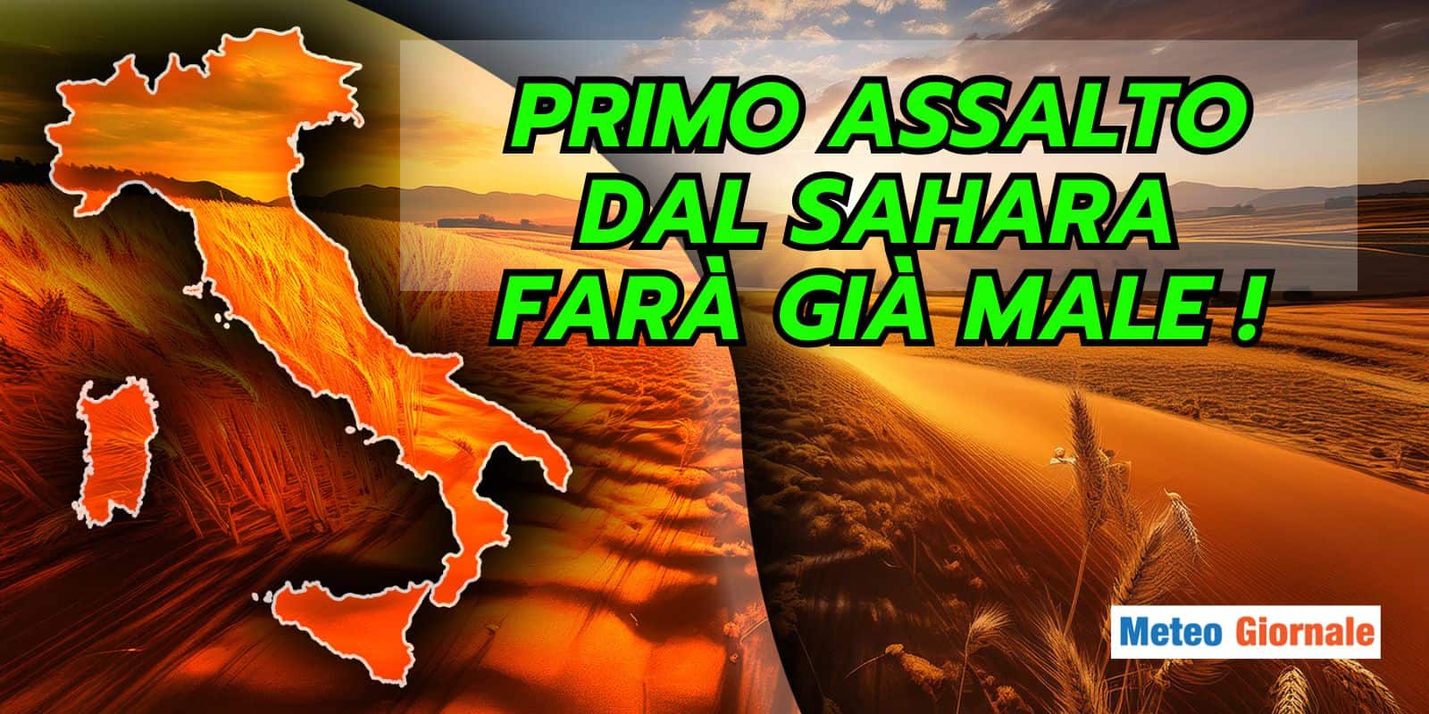 Meteo: fortissimo ASSALTO CALDO SAHARIANO, dove le temperature record