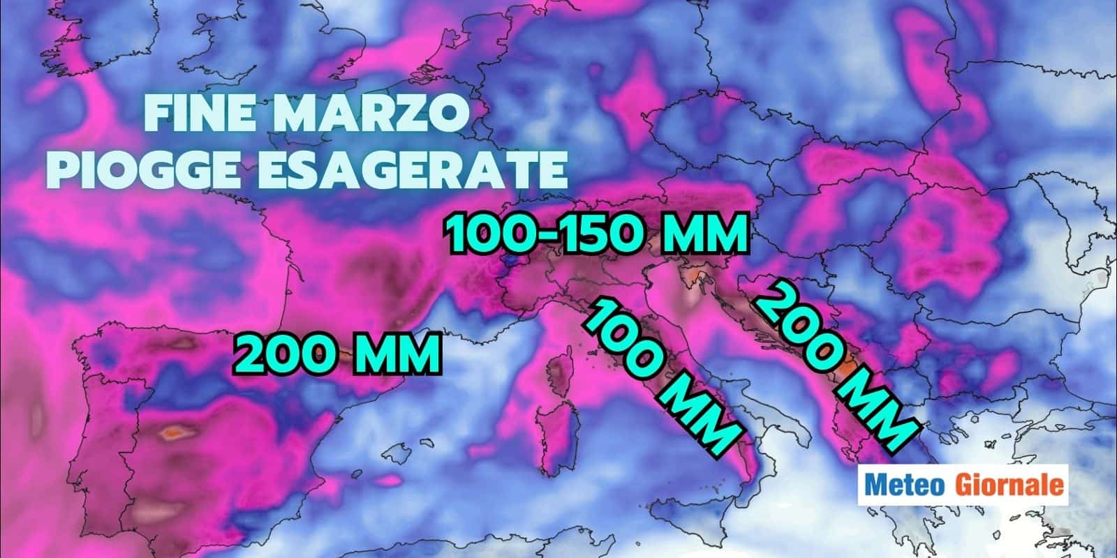 Meteo: PIOGGIA e NEVE a non finire, gli accumuli fino a fine Marzo preoccupano
