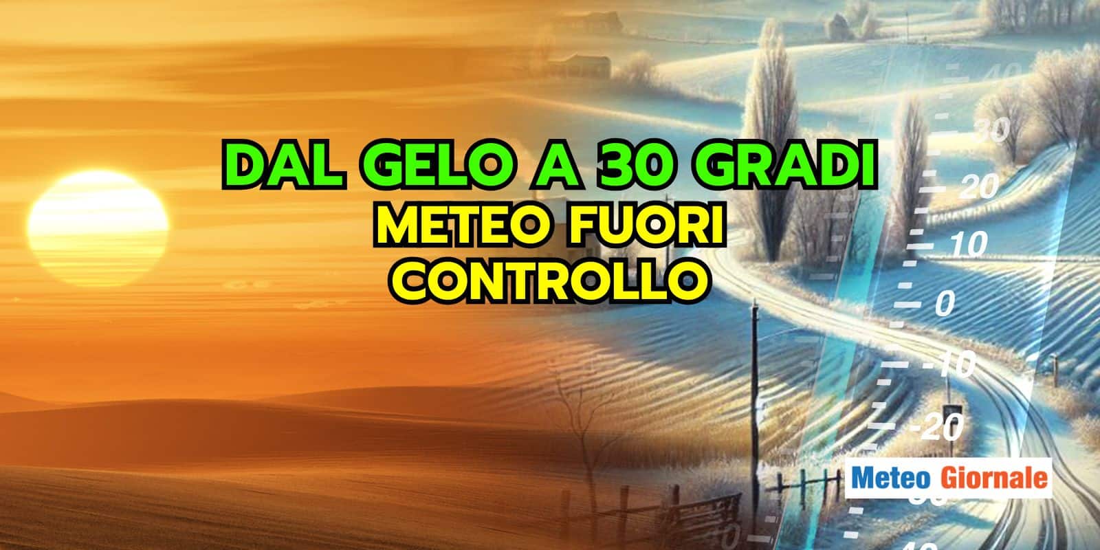Meteo: sbalzi termici prodigiosi, fino a 30 gradi in pochi giorni, vi spieghiamo perché