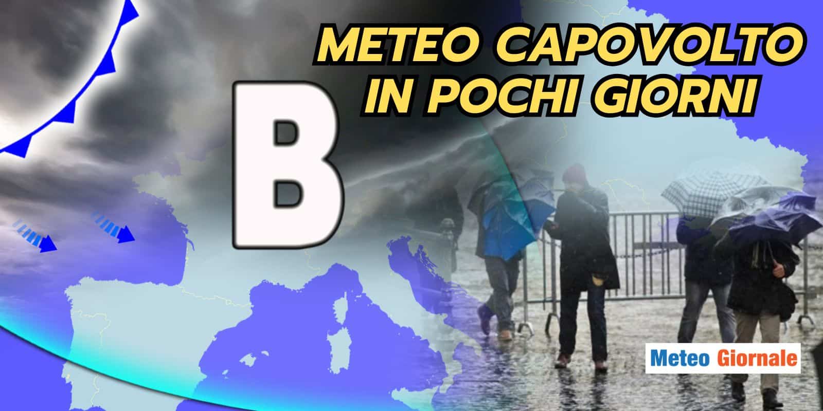 Meteo: inizia una lunga fase di MALTEMPO, la data della svolta ormai imminente