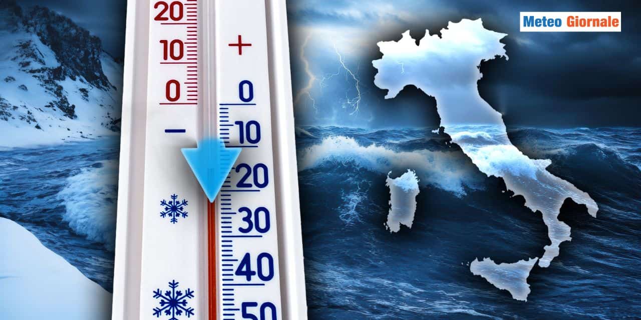 Meteo: gran freddo tra Martedì e Mercoledì, le 14 regioni più colpite